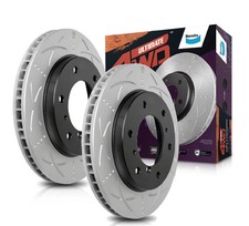 2 Rear Slotted & Dimpled Brake Rotors for Nis...