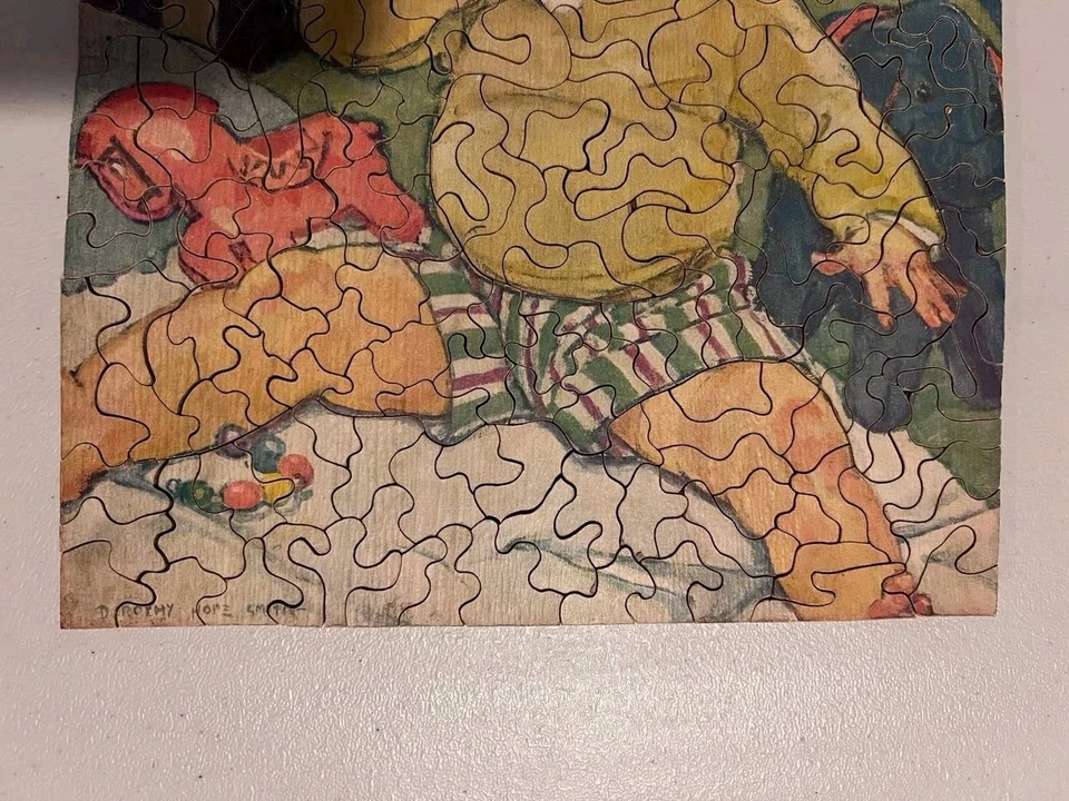 RARE Vintage 1930s Dorothy Hope Smith Fancy Pants Wooden Jigsaw Puzzle 206 Pcs - Image 4 of 4
