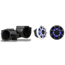Kicker 6.5" Premium LED Marine Speakers w/ RZ5-F65U In-Dash 6.5" Speaker-Pods...