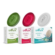 Bathing Gel Bar Bathing Soap 125g (Pack of 3 ) – Avocado, Raspberry & Gardenia