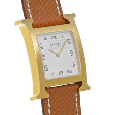 Hermes H watch HH1.510 white unisex used Wristwatch Quartz Stainless 3