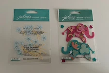 Jolee's Boutique Jeweled Flowers Elephant Stitched Stickers 6-Piece (You Choose)