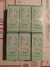 6x Bio true Lubricant Eye Drops Hydration Boost New 0.33 fl oz 10mL Ea.