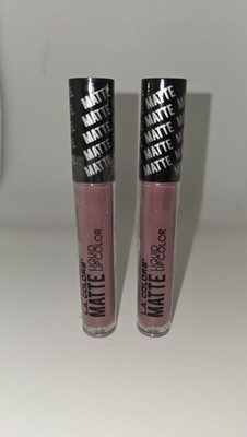 2 Pack L.A. Colors Matte Liquid Lipstick Eclipse CML469 Mauve Lipgloss