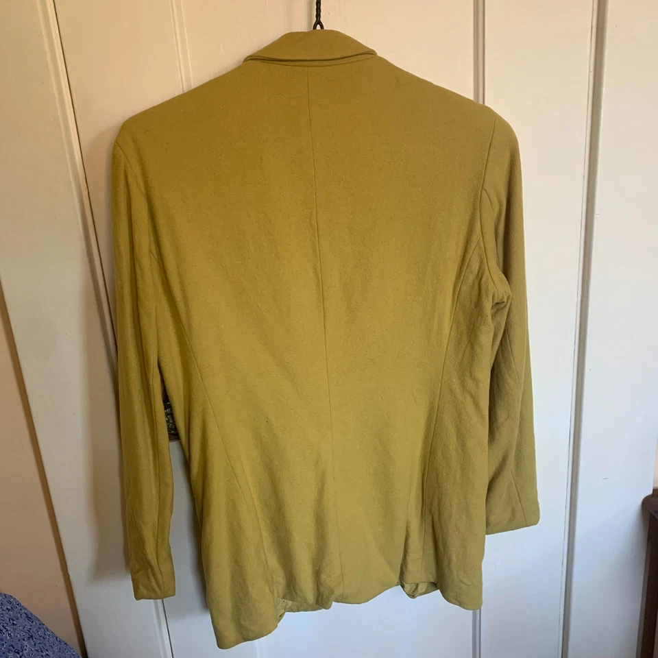 J. Blazer Crew Para Mujer Talla 4 Forrado Lana Cachemira Mostaza Carrera Viaje Academia Foto 4 de 4