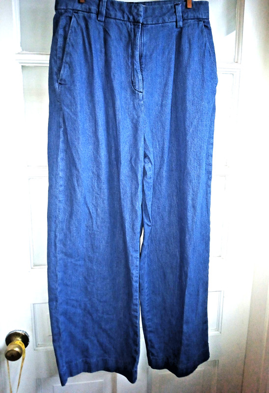 vtg? old navy 10 extra high rise wide leg blue jeans denim medium wash