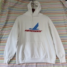 Piedmont Airlines Vintage Jerzees Hoodie Sweatshirt Size XL Made In USA Fits Med