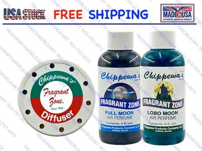 FRAGRANT ZONE Air Perfume Bundle (4oz) | Full Moon & Lobo Moon + Diffuser Tin
