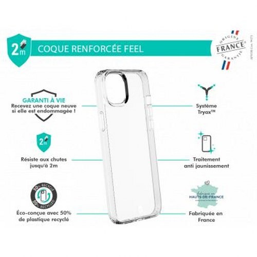Coque Force pour iPhone 14 Plus transparente renforcée FEEL antichoc robuste