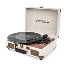 Victrola Venture Portable Bluetooth Suitcase Record Player - Oak  VSC-680SB 