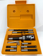 9Pc Bridgeport Milling Tool Set W/2" Boring-Head R8 Shank 1/2" WC Boring Bars