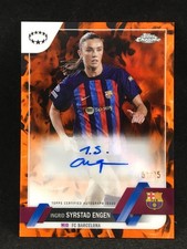 Ingrid Syrstad Engen 2022-23 Topps Chrome UEFA Women&rsquo;s INFERNO /75 Auto A