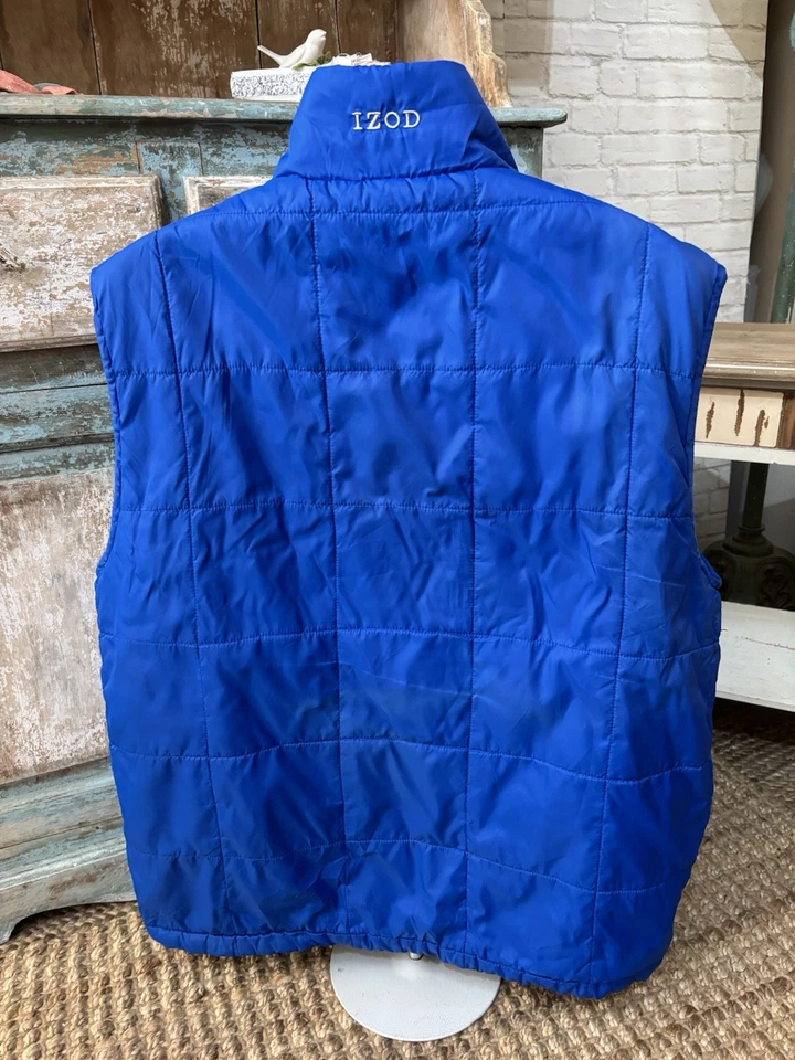 IZOD PerformX Down Style Fill Puffer Vest Jacket Mens XXL Royal blue - Image 2 of 4