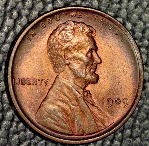 1909 VDB Lincoln Cent,  Choice BU Brown, Raw