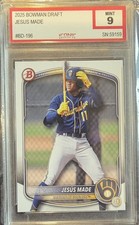 2025 Bowman Jesus Made #BP-66 Prospects, Milwaukee Brewers Baseball Card