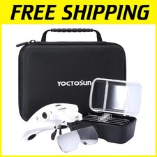 LED Head Magnifier with 5 Lenses and Storage Case