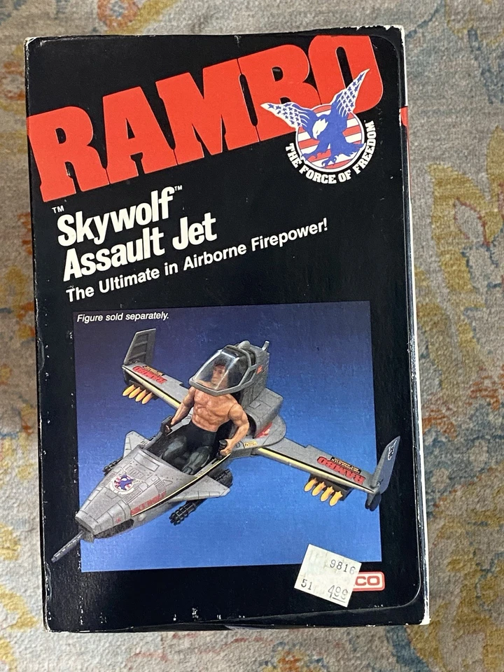 Skywolf Asalto Jet Sin usar, en caja sellada 1986 Rambo Coleco De colección Foto 3 de 4