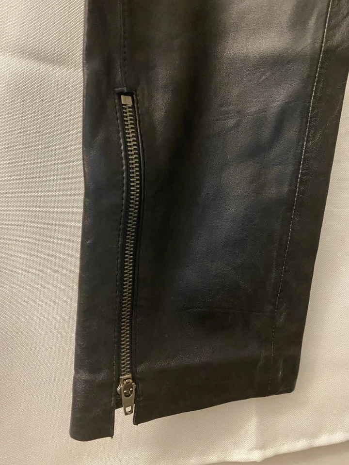 Pantalones de Cuero Bebe Vintage Años 90 Y2K Grunge Gótico Talla 8 Foto 4 de 4