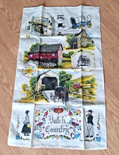 Pennsylvania Dutch Country Amish Pure Linen Tea Towel by Kay Dee 28"x16"