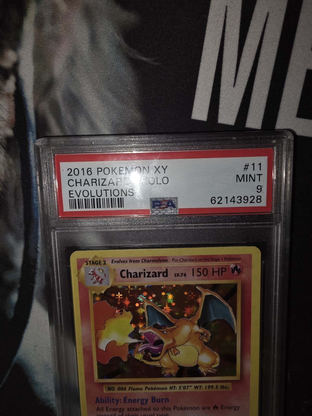 Charizard 11/108 Evolutions Holo PSA 9 view 7