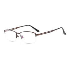 New 100% Pure Titanium Half Rimless Eyeglasses Glasses Frames Optical RX Able