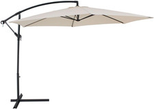 OMBRELLONE DA GIARDINO DECENTRATO 3X3 LATERALE RICHIUDIBILE, BEIGE CHIARO O VERD
