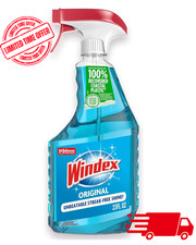 Windex Glass and Window Cleaner Spray Bottle, Original Blue, 23 fl oz 0.26 per fl oz