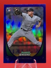 2011 Bowman Chrome Draft Purple Refractor Rex Brothers Rookie card #9 ROCKIES. rookie card picture