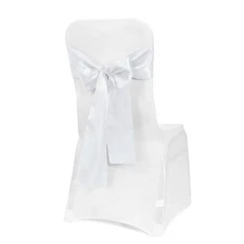 Obstal 10 PCS Satin Chair Sashes Bows for Wedding Reception-Universal Cover