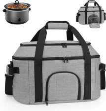 Slow Cooker Carrier Bag Double Layer for 6-8 Quart Portable Travel Case