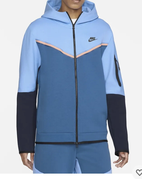 Nike Sportswear Tech Fleece Full Zip Hoodie University Blue Men 2XL  CU4489-412 | eBay
