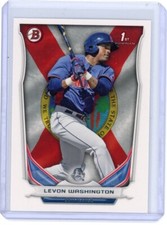 2014 BOWMAN LEVON WASHINGTON INTERNATIONAL STATE HOME TOWN FLAG #BP42 INDIANS