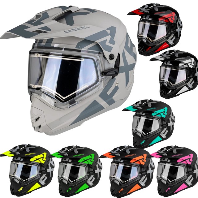 FXR Clutch Evo Winter Snowmobiling Race Division Helmet Black, Red