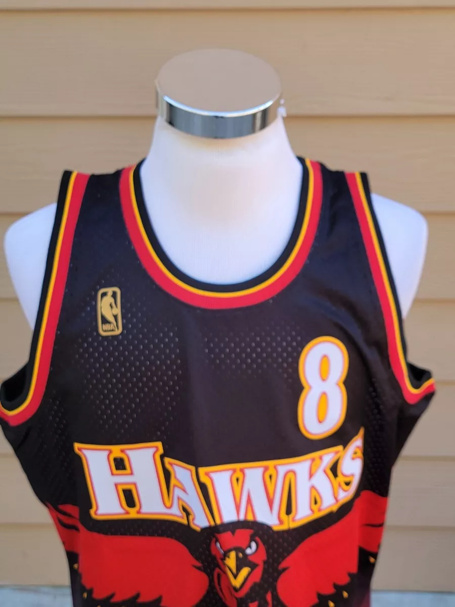 Steve Smith Atlanta Hawks #8 Mitchell & Ness NBA 1996-1997 Authentic J –  Cowing Robards Sports