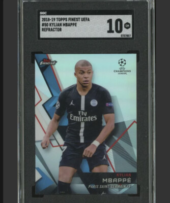 2018 Finest UEFA Champions League Kylian Mbappe Refractor RC SGC 