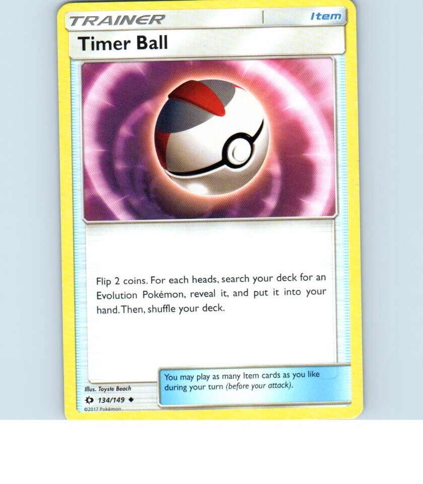 2017 Trainer Timer Ball 134/149 Pokemon Card