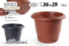 VASO FIORIERA SOTTOVASO FIORI PIANTE VASETTO COLOR CLASSIC 36*29CM 19,5L
