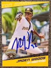 Jaden Woods Signed IP 2023 Bradenton Marauders Update Card #5 Pittsburgh Pirates