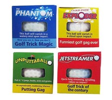 Awesome Foursome Exploder, Unputtaball, Phantom, Jetstreamer 4 Trick Golf Balls