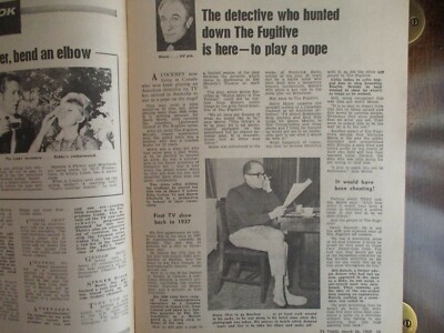 March-1969 Australian TV Mag(BARRY MORSE/THE FUGITIVE/CILLA BLACK/PHYLLIS DILLER
