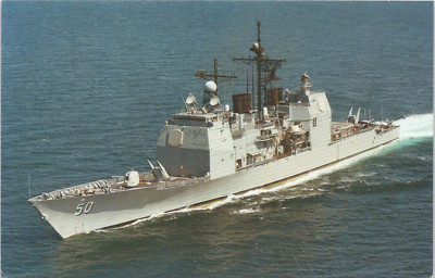 AK / Postkarte : Lenkwaffen Zerstörer USS Valley Forge CG-50 / US Navy