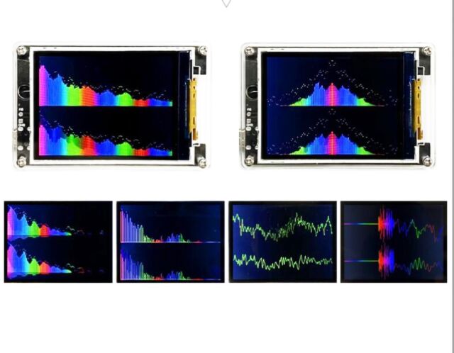 2.4 inch colorful music spectrum display analyzer audio level indicator rhyt