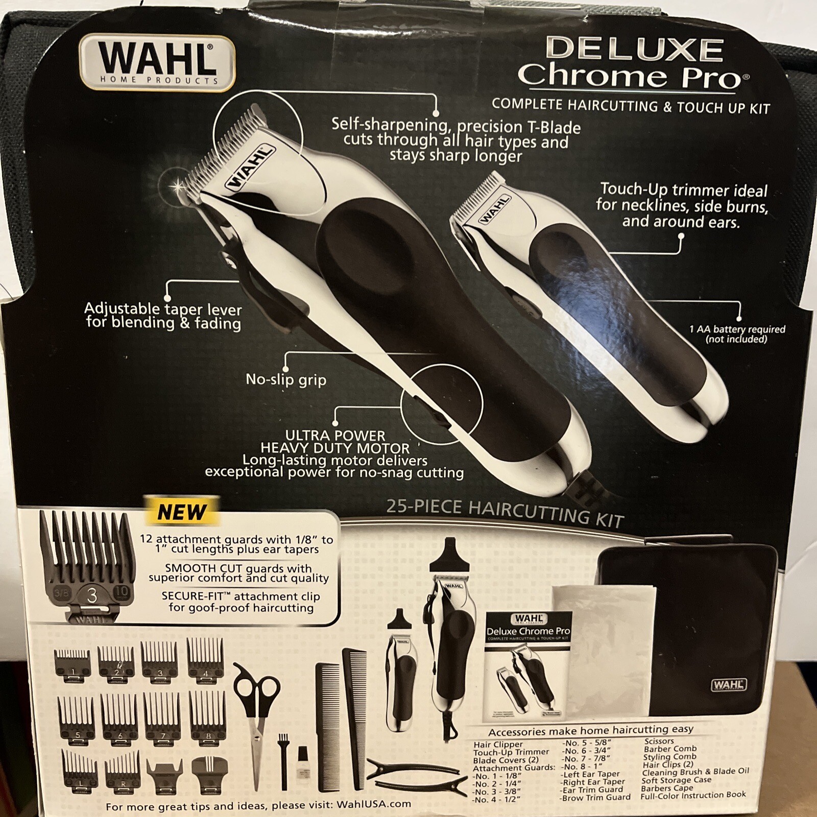 Wahl Deluxe Chrome Pro Men's Haircut Kit with Finishing Trimmer & Touch