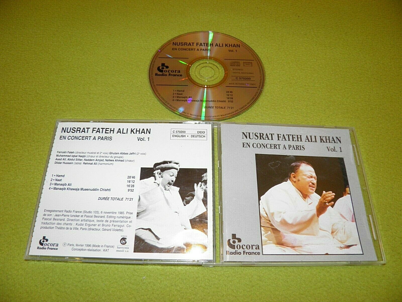 Nusrat Fateh Ali Khan - Live Concert In Paris - 1996 France IMPORT CD ...