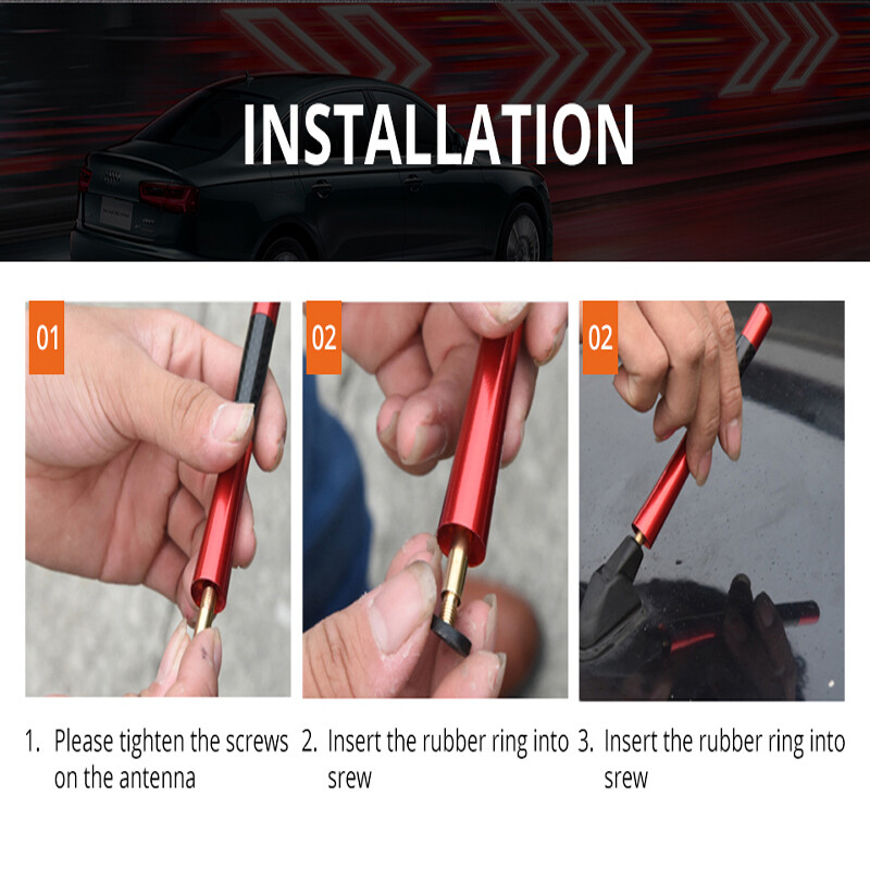 3" Car Bee-Sting Stubby Short Carbon Fibre Aerial Ariel Arial Mast Antenna Exterior Parts – Buy The Best Products In The Online Store - Foto 8