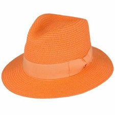 Straw Summer Panama Fedora Hat  Crushable With Band  and Adjustable Sweatband