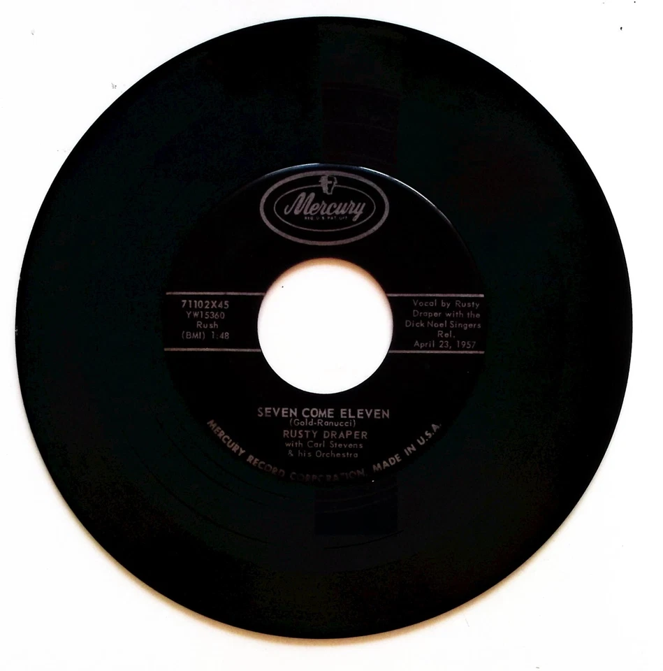 RUSTY DRAPER WITH CARL STEVENS & HIS ORCHESTRA – FREIGHT TRAIN  VINYL 45 76-163 - Image 2 of 3