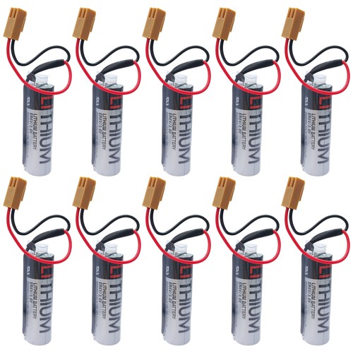 10x ER6V/3.6V 2400mAh TOSHIBA PLC Replacement Battery Mitsubishi - Foto 5