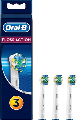 Oral-B Floss Action Electric Toothbrush Replacement Brush Heads - 3 Pack