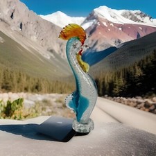 Vintage Murano Art Glass Bullicante Rooster No chips No Cracks